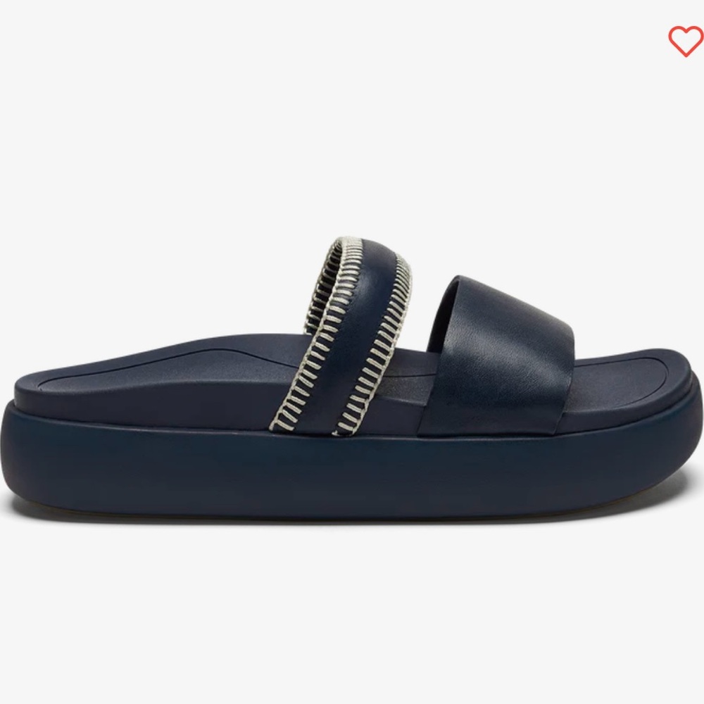 Olukai Pae Leather Slide Sandals View 3